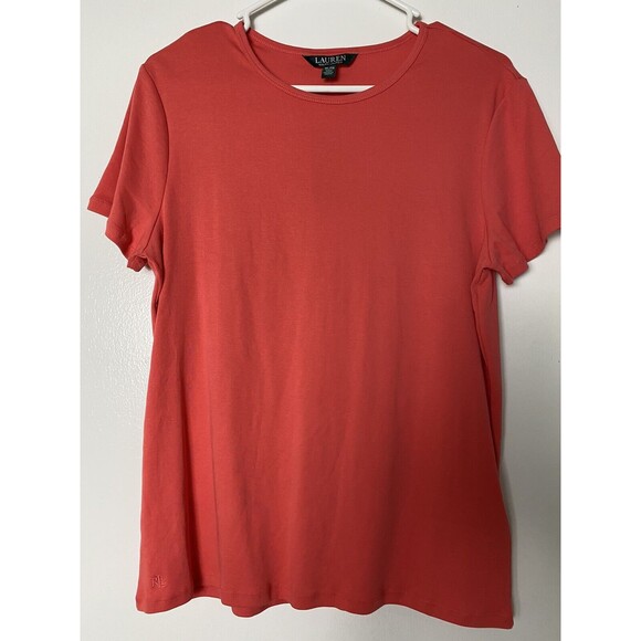 Ralph Lauren Women's Size XL  Orange  Stretch Tee Shirt - Picture 8 of 9